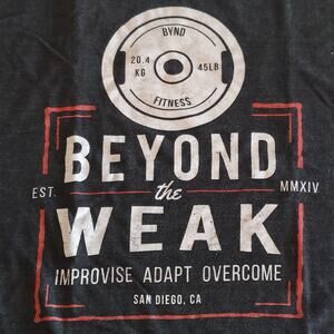 Beyond The Weak Shirt Mens Large Black Sleeveless Tank Top Tee